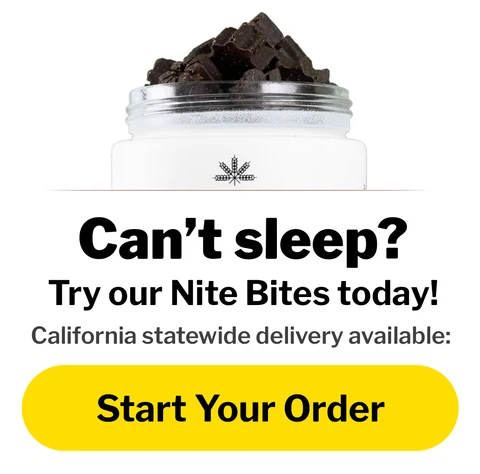 Pantry's night time cannabis chocolates with a start your order button